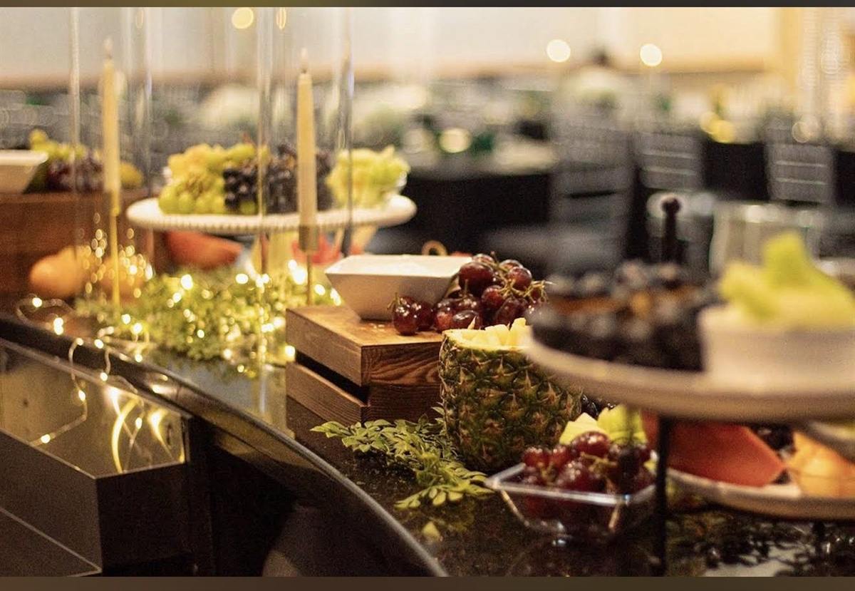 Elegant fruit and grazing table presentation