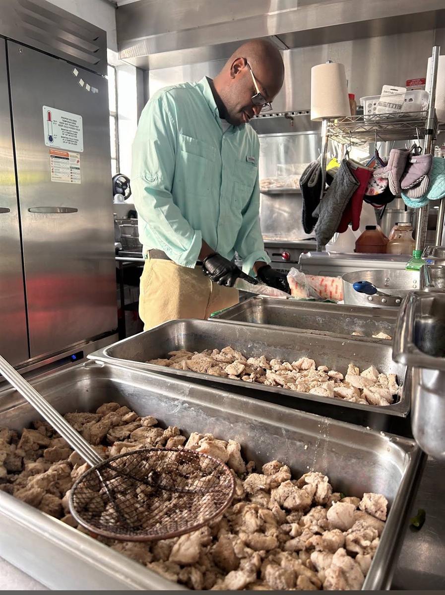 Chef preparing food in the kitchen